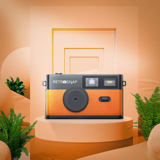 Retrosnap Oranje - Retro camera - zonder scherm - Ideaal voor festivals en vakanties