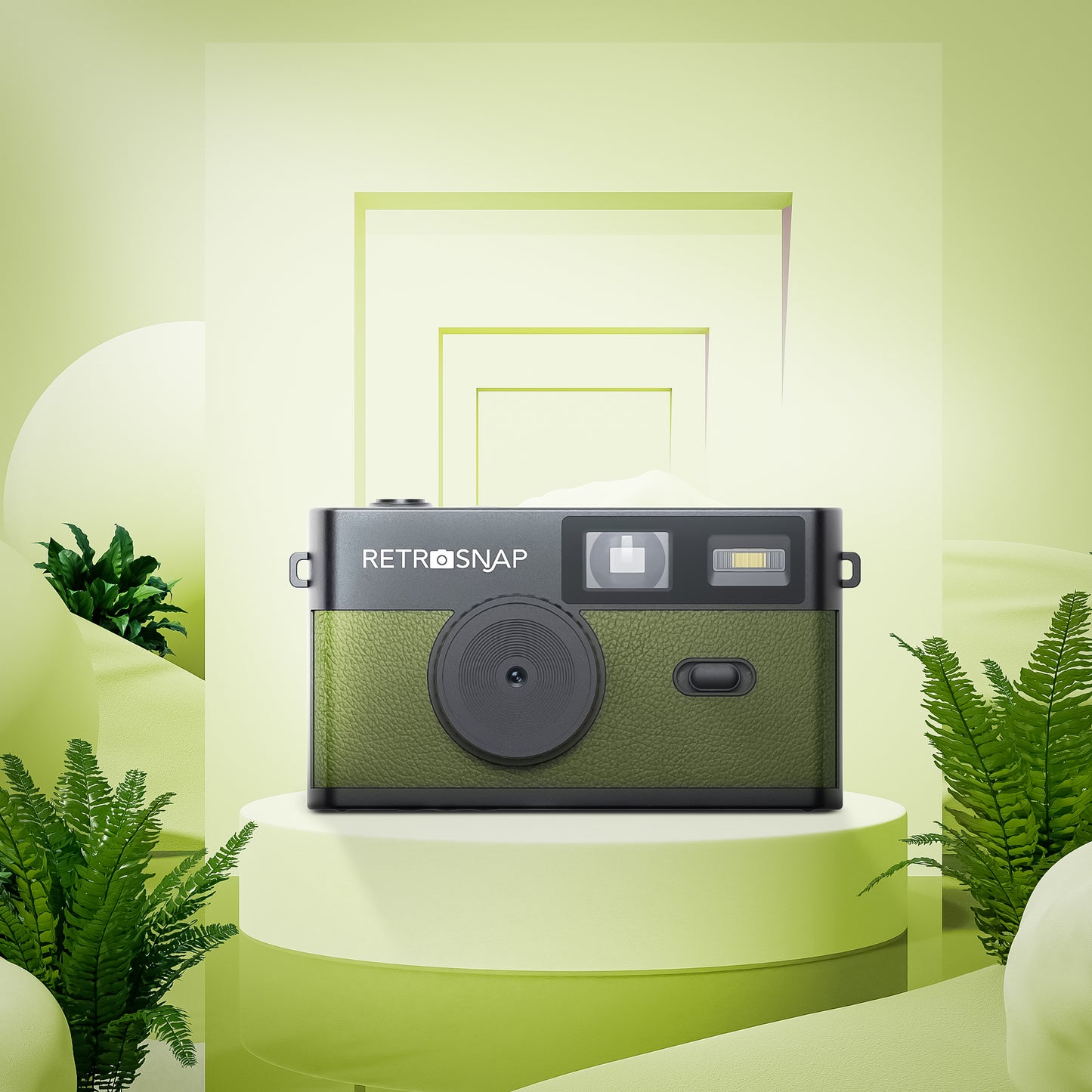 Retrosnap Olijfgroen - Retro camera - zonder scherm - Ideaal voor festivals en vakanties