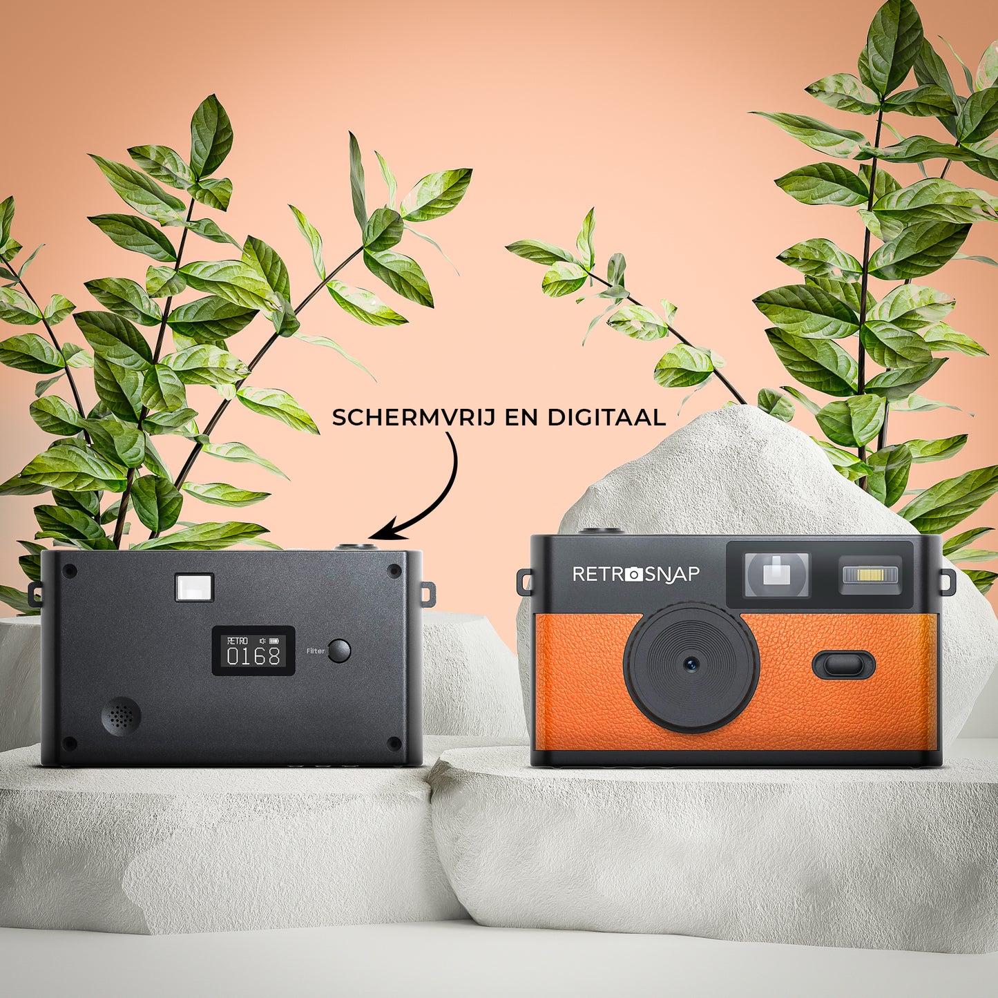 Retrosnap Oranje - Retro camera - zonder scherm - Ideaal voor festivals en vakanties
