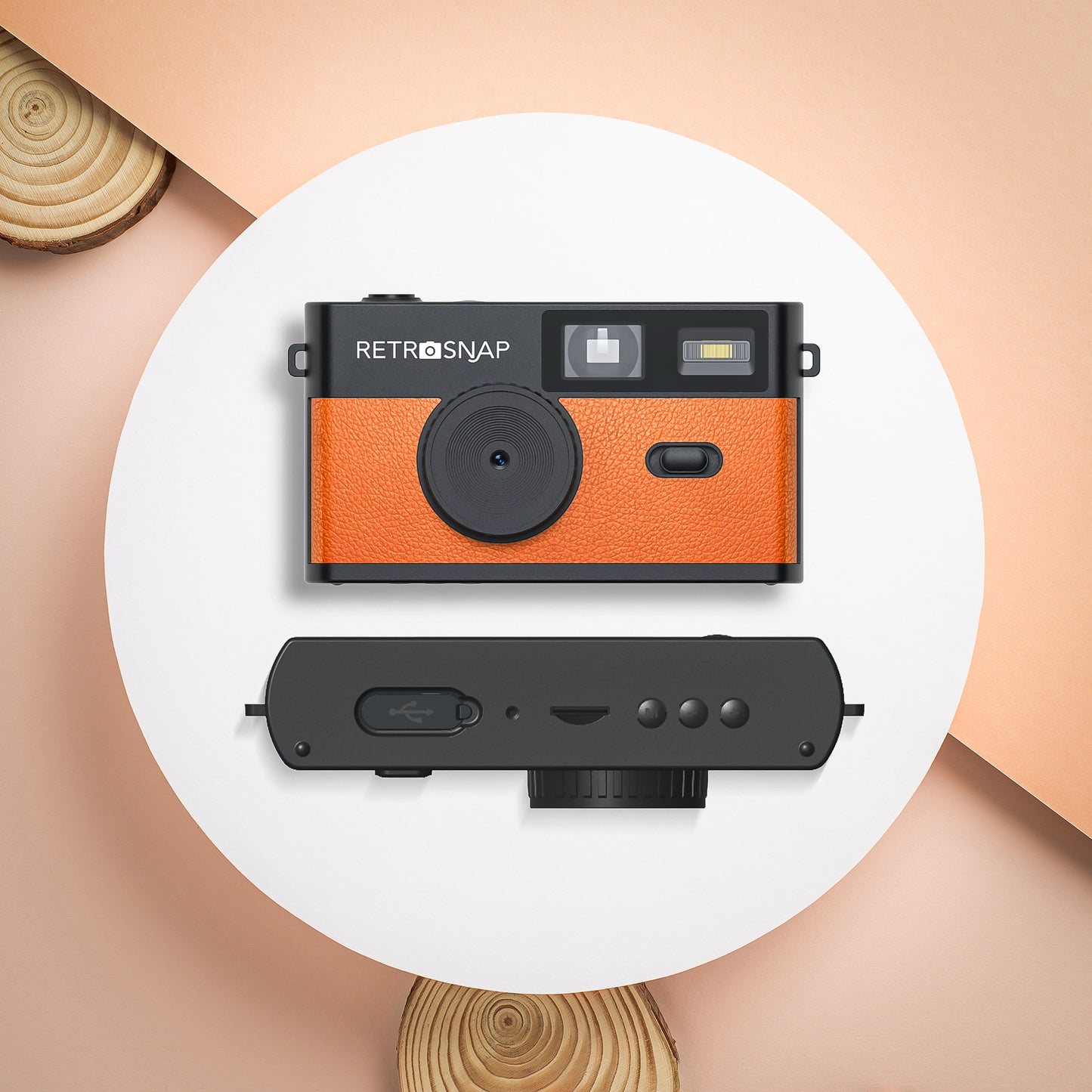 Retrosnap Oranje - Retro camera - zonder scherm - Ideaal voor festivals en vakanties